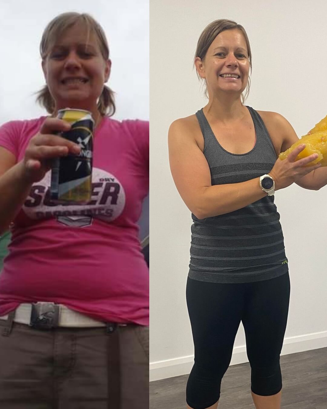 Steph's before and after progress photographs