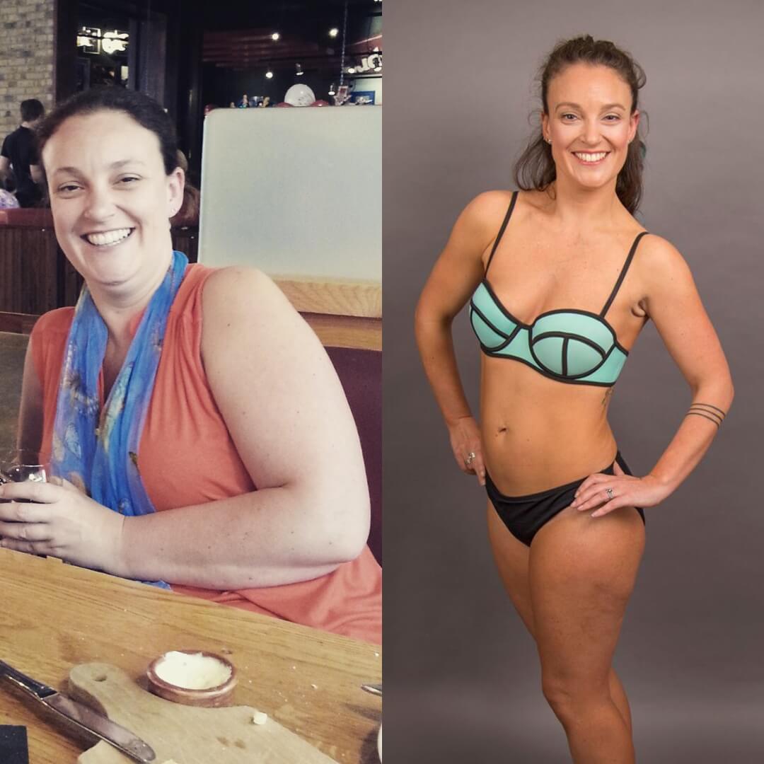 Kelie's progress photographs